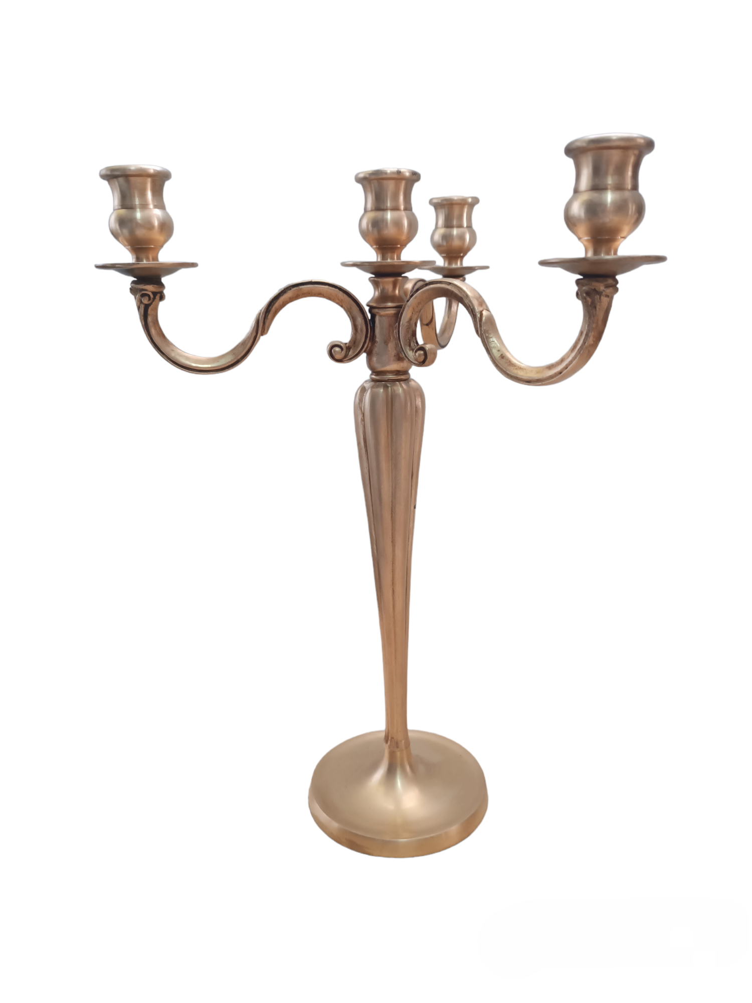 Candelabro Gallo en bronce para 4 velas